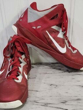 NIKE ZOOM HYPERCHAOS (535272-600) (RED/TEAM RED-WHITE) Men's Size 14
